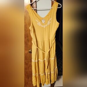 JOIE Gold Mommy & Me Sleeveless Flowy Dress in Size 10